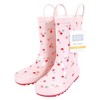 Hudson Baby Infant Girl Rain Boots, Cherry Sweet - 2 of 4