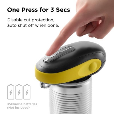 Compact Yellow and Black Stainless Steel Electric Can Opener
