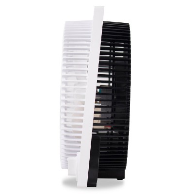 Sleek Frameless 9" White Box Fan with Remote Control, 3-Speed