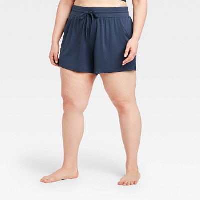 plus size knit shorts