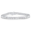 Pompeii3 15Ct Emerald Cut Diamond Tennis Bracelet 7" 14k White Gold - 4 of 4