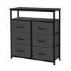 FONTOI 6 Drawer Dresser, Storage Cabinets, Multi-Compartment Storage Cabinet, Graceful Organization, for Family Rooms,  Black, 31.5"*11.8"*34.25" - 3 of 4