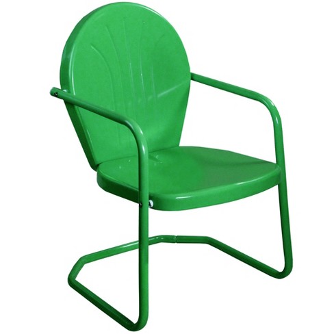 Northlight 34-Inch Outdoor Retro Tulip Steel Armchair, Green - image 1 of 4