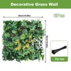 Artificial Boxwood Wall Panels, 20''x20'' 16pcs Grass Wall Panels, Greenery Backdrop Privacy Screen with UV Protection for Garden Indoor Outdoor Decor - 2 of 4