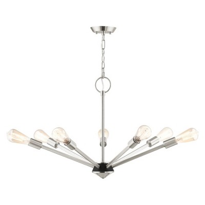 Livex Lighting Prague 7 - Light Chandelier in  Brushed Nickel