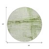 Artichoke Green And Ivory Striped Washable Indoor Outdoor Area Rug - 3 of 4