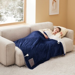Bedsure Heated Blanket - Fast Heating Electric Blanket Soft Flannel Heated Throw Warm Gifts for Family - 1 of 4