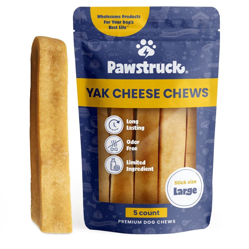 Pawstruck Premium Natural Himalayan Yak Cheese Chews for Dogs - Tough Long-Lasting Treat for Aggressive Chewers - Odorless Limited Ingredient, 1 of 10