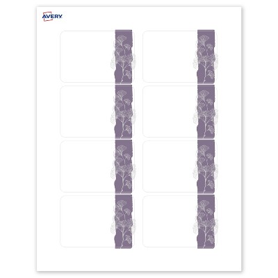 Avery Adhesive Name Badges, Floral Design, 2-1/3" x 3-3/8", 80ct