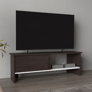 47.4" Wood Modern TV Stand with One Door and One Shelf for Living Room and Bedroom - 1 of 4