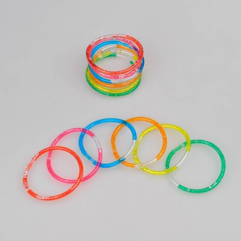 NUOLUX Bracelets Bangle Plastic Bracelet Party Kids Charm Candy Color  Favors Bulk Birthday 