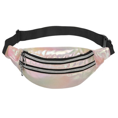 Unique Bargains 80s Women's Adjustable Strap Waterproof Ample Storage Fanny Pack