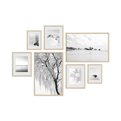 Haus and Hues Dartmouth Gallery Wall Frame Set with Real Glass and Mat