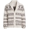 Lands' End Men's Long Sleeve Cotton Blend Shawl Fairisle Cardigan - 3 of 4