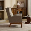 Okak Modern Accent Chair with Comfy Upholstery 1pc Solid Wood Stylish High Back Single Sofa for Living Room Bedroom Reading Room - 2 of 4