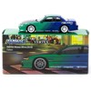 Nissan Silvia (S13) Vertex RHD "Falken Tires" Green & Blue wuth Carbon Hood "Global64" Series 1/64 Diecast Model by Tarmac Works - 3 of 3