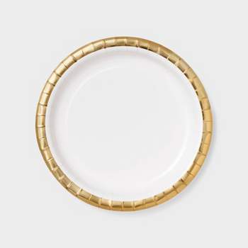 20ct Dinner Plates Gold White Solid - Spritz™