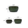 MAYEERTY 3-Piece Ceramic Flowerpot Modern Planter Antique Green for Patio Garden Windowsills - 4 of 4