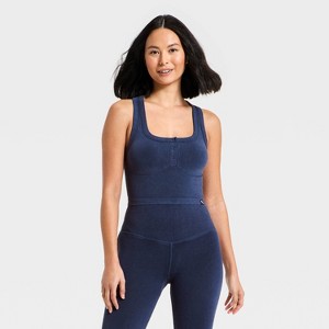 Women's Seamless Henley Support Tank Top - JoyLab™ - 1 of 3