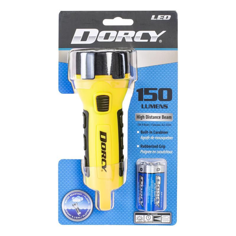 Dorcy 55 lm Black/Yellow LED Flashlight AA Battery, 1 of 2