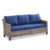 Belord High Back Outdoor Sofa Patio Couch, All-Weather Wicker Patio Furniture Sofa with Wide Armrest and Cushion for Balcony, Porch, and Deck - 4 of 4