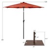 Costway 10ft Solar Lights Patio Umbrella Outdoor W/ 50 LBS Movable Umbrella Stand Red - 2 of 4