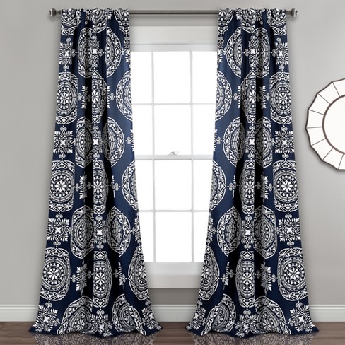 Set Of 2 84 X52 Karmen Medallion Room Darkening Window Curtain Panels Lush Dcor Target