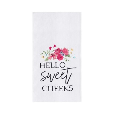 C&F Home Hello Sweet Cheeks Embroidered Flour Sack Dishtowel