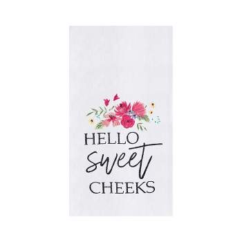 C&F Home Hello Sweet Cheeks Embroidered Flour Sack Dishtowel Valentine's Day Decor Decoration