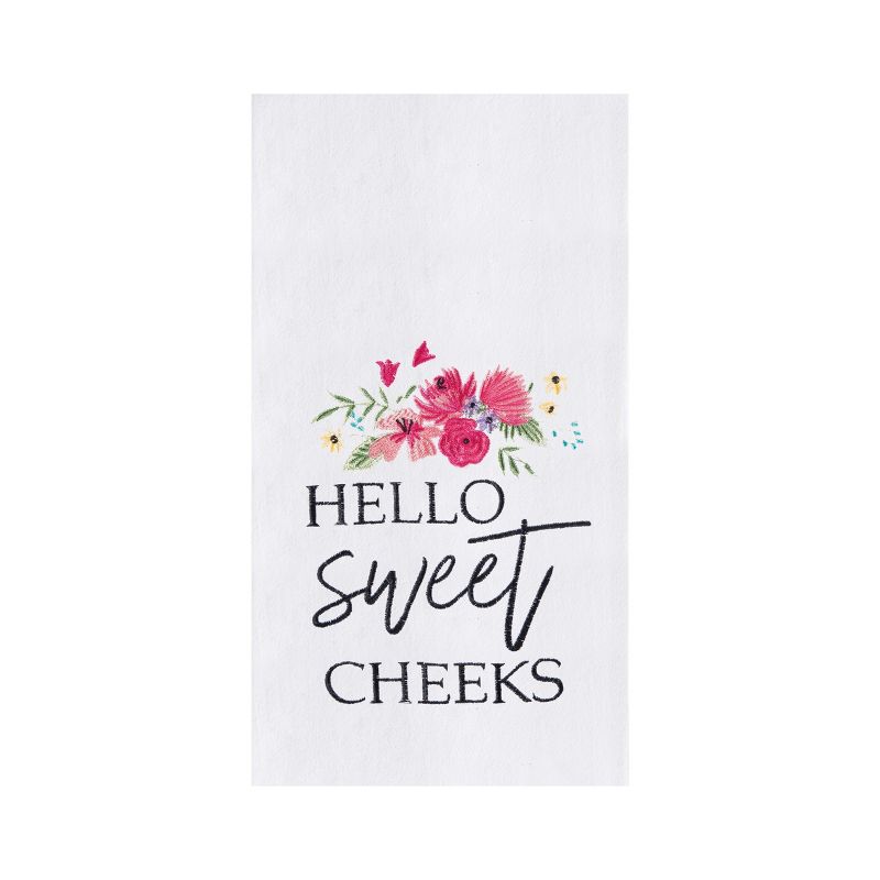 C&F Home Hello Sweet Cheeks Embroidered Flour Sack Dishtowel Valentine's Day Decor Decoration, 1 of 6