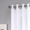 RT Designers Collection Wanda Box Voile Light Filtering One Grommet Curtain Panel 54" x 90" White - 2 of 3