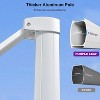 PURPLE LEAF  Patio Umbrella White Cantilever Offset Umbrella Rectangle Outdoor Umbrella with 360-degree Rotation - 4 of 4