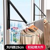 Foldable clothes drying rack - wall-mounted, no-drilling required, for hanging clothes, and retractable bay windows - 3 of 4