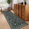 Washable Rugs for Living Room Non Slip Botanical Floral Bedroom Carpet Non-Shedding Low Pile Floor Cover Ultra-Soft Indoor Carpet for Kitchen - 3 of 4