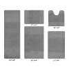 Granada 5 Piece Bath Rug Set 100% Premium Cotton Tufted Non-Slip Backing Bathmats for Bathroom, Super Soft Absorbent, Machine Washable - 2 of 4