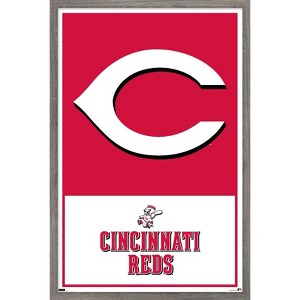 Trends International MLB Cincinnati Reds - Logo 22 Framed Wall Poster Prints - 1 of 4