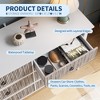 Garvee Fluted 6 Drawer Dresser with Wavefront Panels, Modern Wood Storage Cabinet for Bedroom, Nursery, Entryway, Closet, Light Wood - 4 of 4