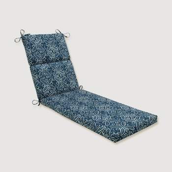 Merida Indigo Chaise Lounge Outdoor Cushion Blue - Pillow Perfect