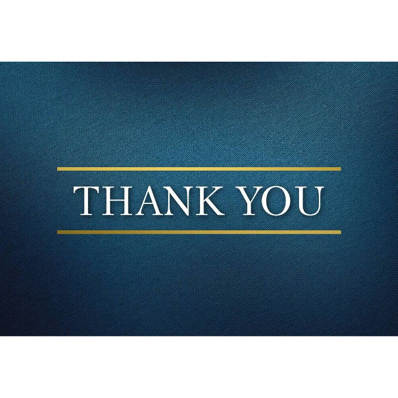 50ct Medieval Thank You Note Card &#38; Envelopes Teal, 2 of 4