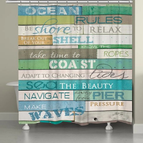 Laural Home Ocean Rules Shower Curtain : Target