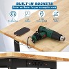 Adjustable Wood Workbench,Heavy Duty Workbench with Pegboard Power Strip,Garage Work Table w/Wheels & Leveling Feet for Garage Home Office - 4 of 4