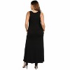 24seven Comfort Apparel Sleeveless Tank Plus Size Maxi Dress with Pockets - 3 of 4