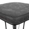 LeisureMod Millard Faux Leather Bar Stool with Metal Frame - Sleek Modern Design, Comfortable Seating - 4 of 4