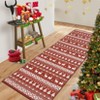 Christmas Area Rug, Washable Snowflake Holiday Accent Rug, Non Slip Low Pile Decorative Boho Carpet for Home - 3 of 4