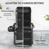 Resenkos Lounge Chair Outdoor, Patio Lounge Chair,2 Pieces Reclining Folding Outdoor Lounge Chairs with Cushion, Headrest, Side Tray, Black - 3 of 4