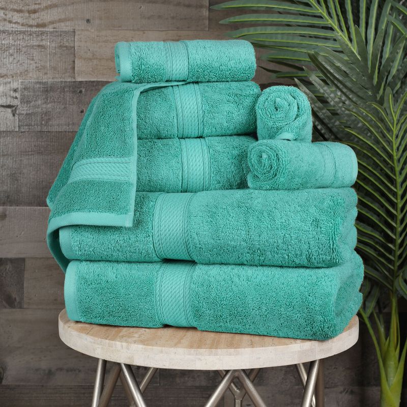 Luxury Premium Cotton 800 GSM Highly Absorbent 8 Piece Ultra-Plush Solid Towel Set by Blue Nile Mills , 3 of 12