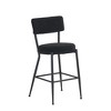 NicBex 25" Teddy Fabric Bar Stools Set of 2/4,Counter Height Bar Stools with Metal Base,Kitchen Island Stools for Dining & Living Room - 2 of 4