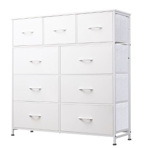 GALAXHERO Dresser 9-Drawer Fabric Storage Tower Chest for Bedroom, Hallway, Closet with Fabric Bins, Steel Frame, Wood Top, Easy Pull Handle - 1 of 4