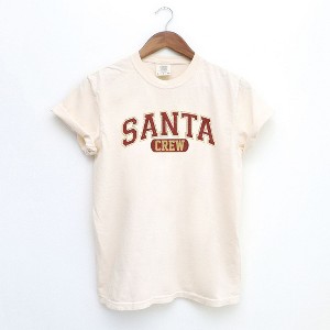 Simply Sage Market Women's Santa Crew Short Sleeve Garment Dyed Tee - 1 of 4