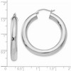 Black Bow Jewelry 5mm, 14k White Gold Classic Round Hoop Earrings, 35mm (1 3/8 Inch) - 3 of 4